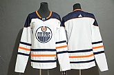 Women Oilers Blank White Adidas Jersey,baseball caps,new era cap wholesale,wholesale hats